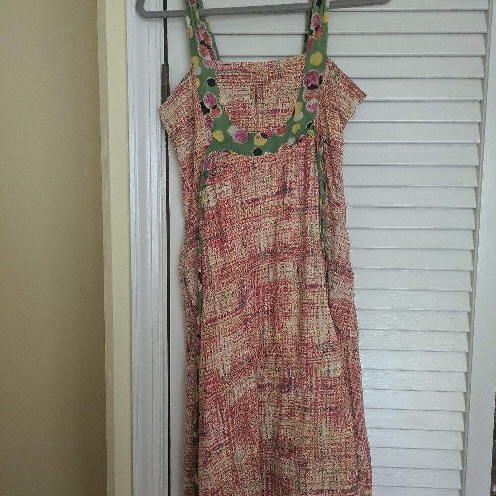 Anthropologie babydoll tie-waist sundress